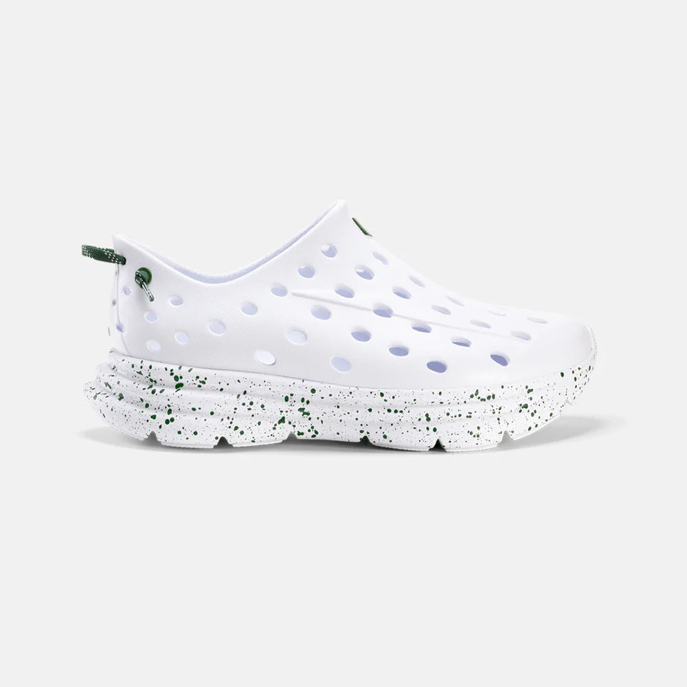 Revive Kids - All White / Green Speckle