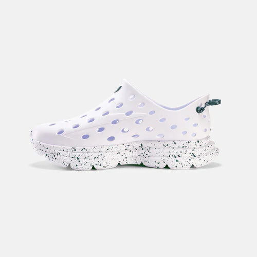 Revive Kids - All White / Green Speckle